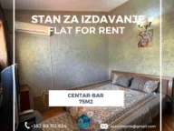 Izdavanje, dvosoban stan, 75m², Centar, Bar - image 1