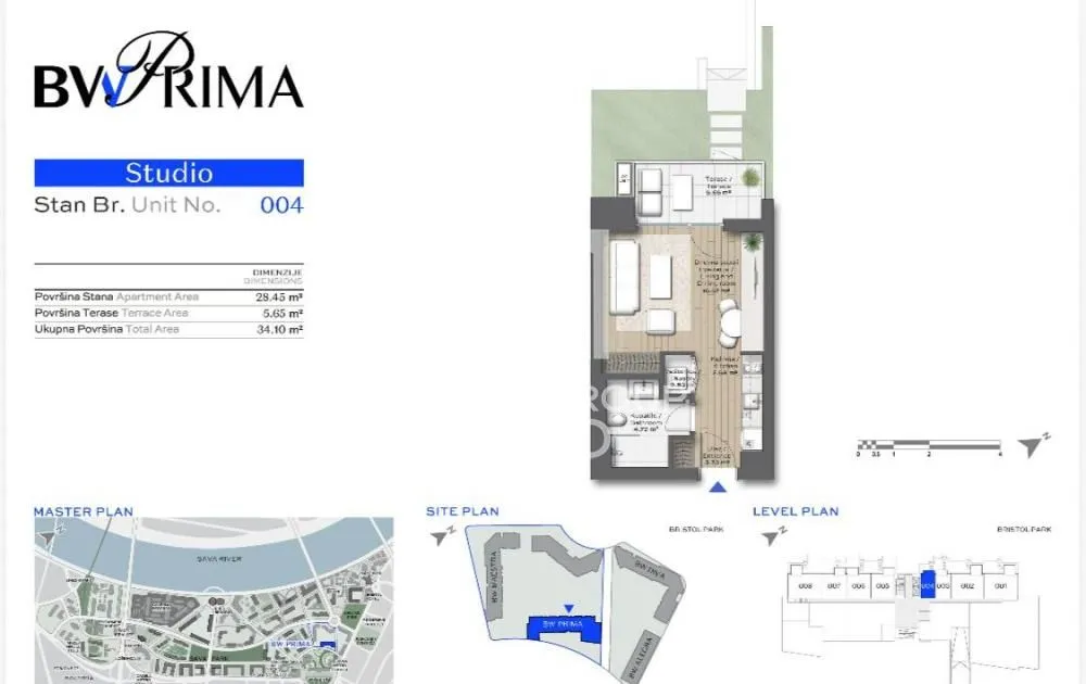 Sale, one bedroom apartment, 34m², Savski Venac, Beograd