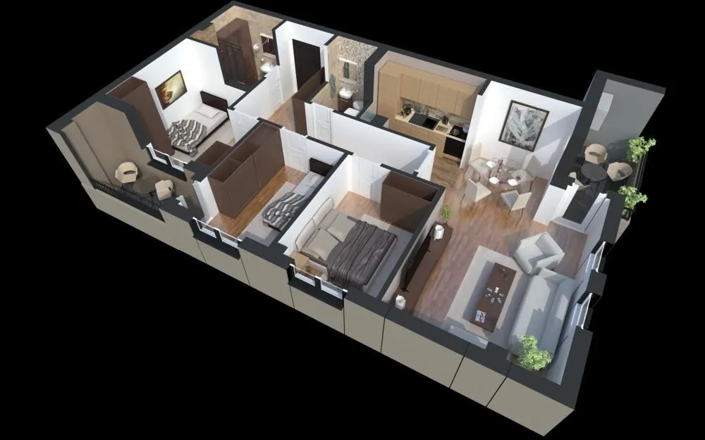 Sale, three bedroom apartment, 76m², Pantelej, Niš