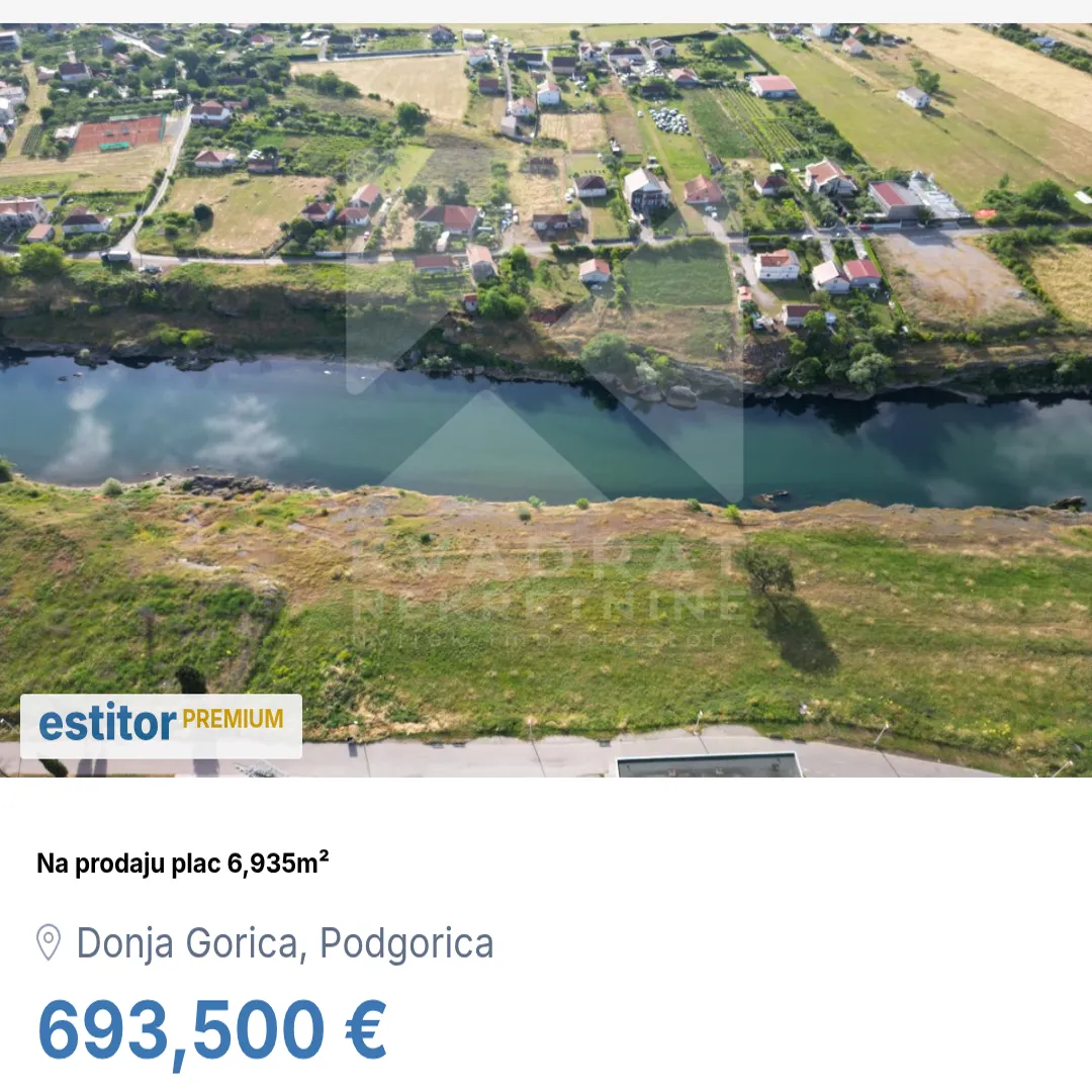 Prodaja, plac, 6935m², Donja Gorica, Podgorica