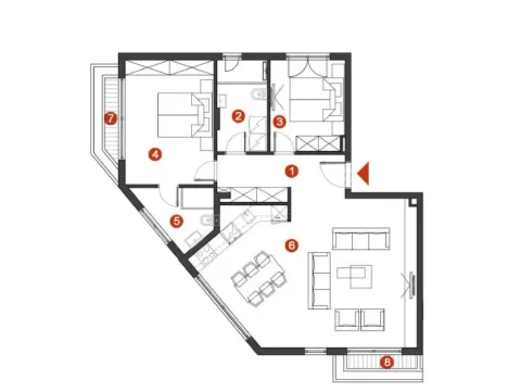 Prodaja, dvosoban stan, 84m², Tivat, Crna Gora - image 5