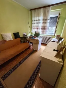 Dnevna soba sa kaučem, radnim stolom i prozorom. - image 24
