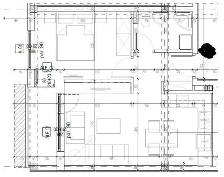 Architectural floor plan of the apartment with room layout and dimensions. - image 8