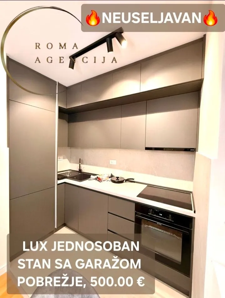 Rent, one bedroom apartment, 40m², Pobrežje, Podgorica