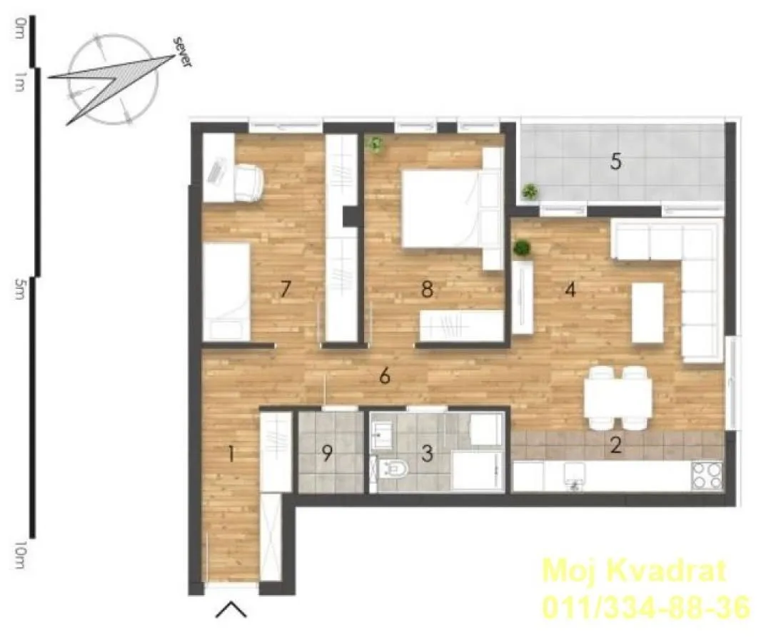 Sale, three bedroom apartment, 66m², Banja Vrdnik, Irig