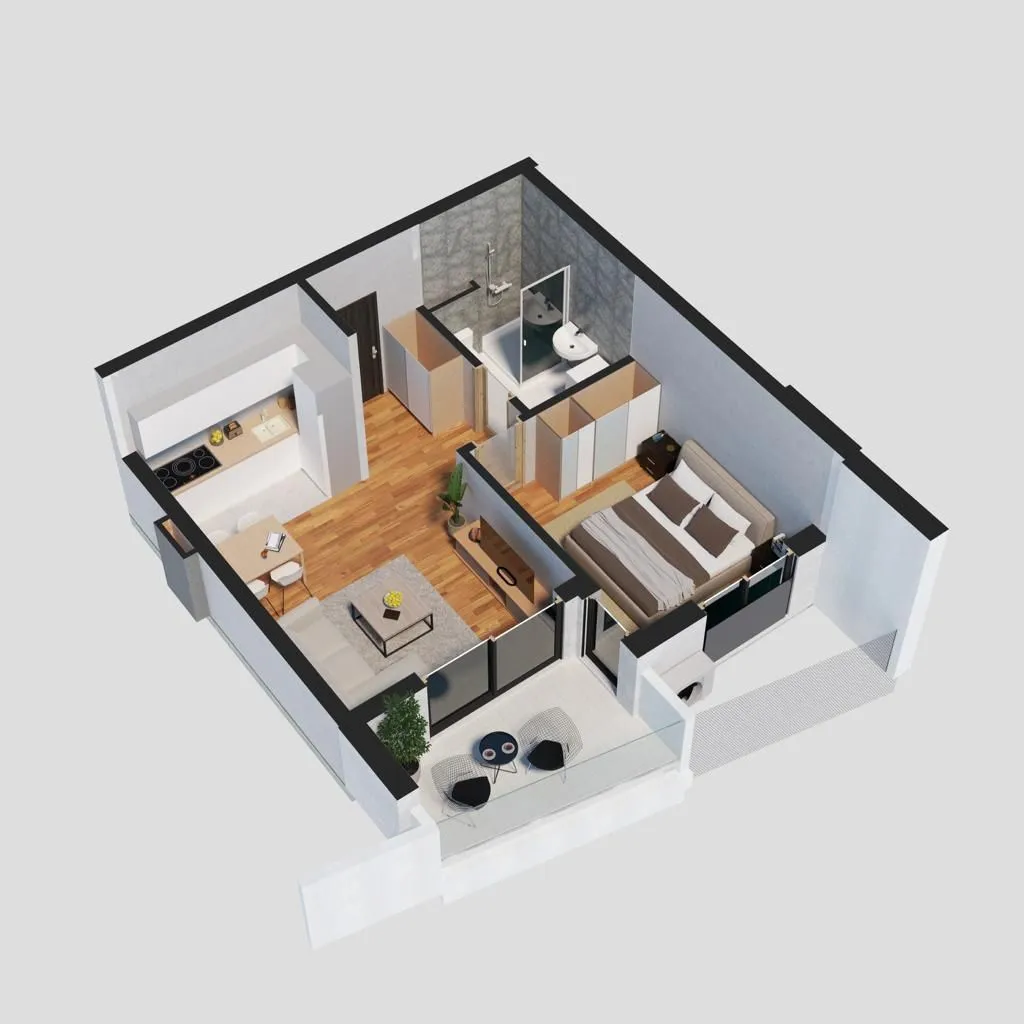 Prodaja, dvosoban stan, 38m², Petrovac, Budva