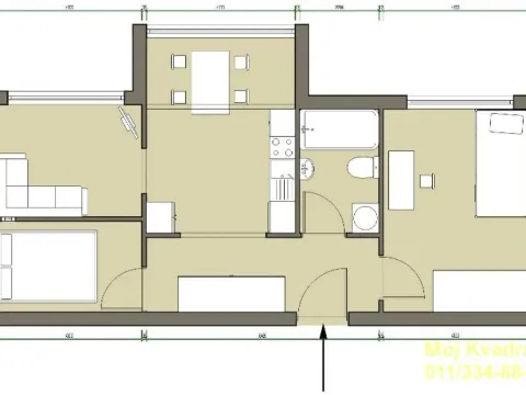 Sale, two bedroom apartment, 56m², Kanarevo Brdo, Beograd - image 10