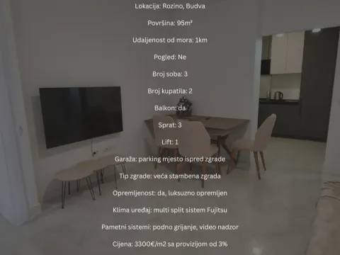 Sale, three bedroom apartment, 95m², Budva, Crna Gora - image 2