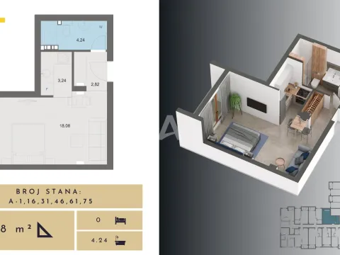 Prodaja, dvosoban stan, 67m², Budva, Crna Gora - image 12