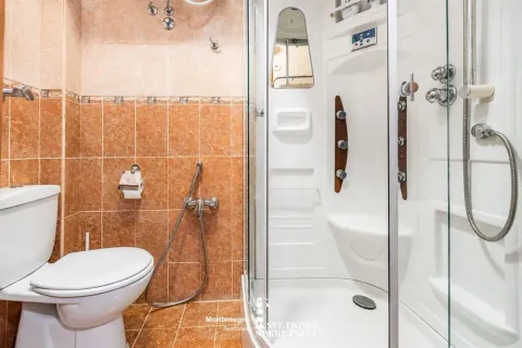 Kupatilo opremljeno WC šoljom i tuš kabinom sa masažnim panelom. - image 17