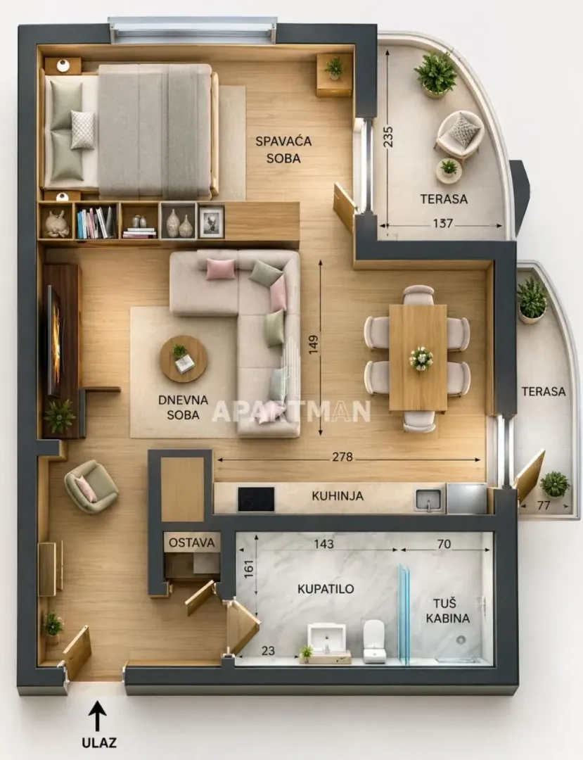 Sale, one bedroom apartment, 34m², Vidikovački venac, Rakovica
