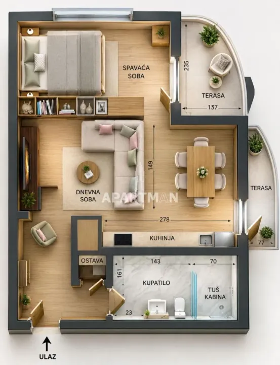 Sale, one bedroom apartment, 34m², Vidikovački venac, Rakovica