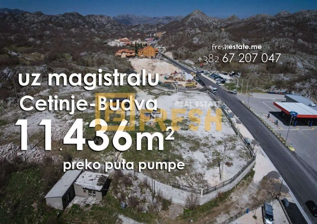 Prodaja, plac, 11436m², Cetinje, Crna Gora