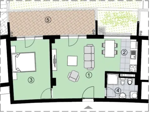 Sale, one bedroom apartment, 69m², Bečići, Budva - image 4