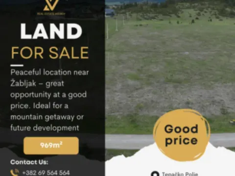 Sale, land lot, 969m², Tepačko polje, Žabljak