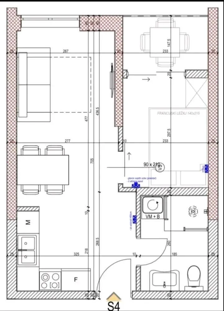 Sale, one bedroom apartment, 35m², Centar, Bar