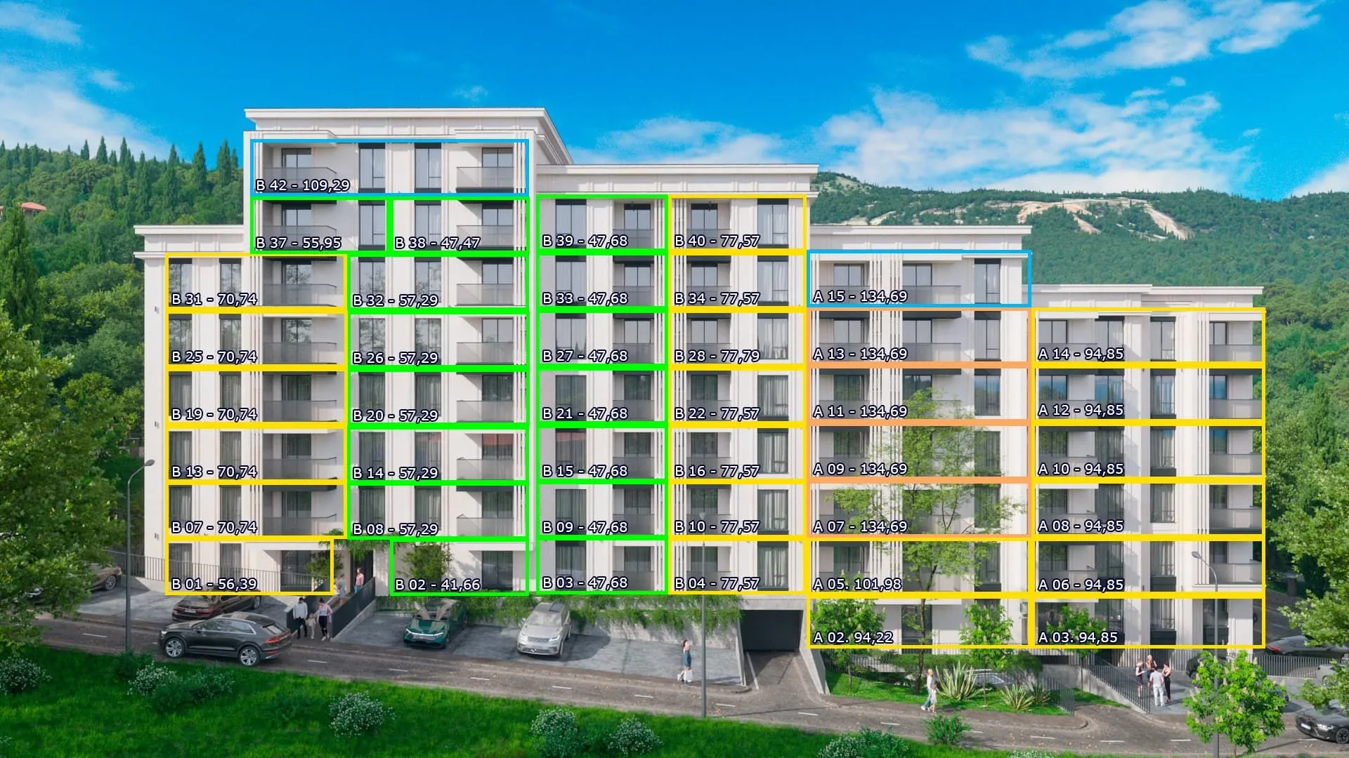 Sale, one bedroom apartment, 56m², Bečići, Budva