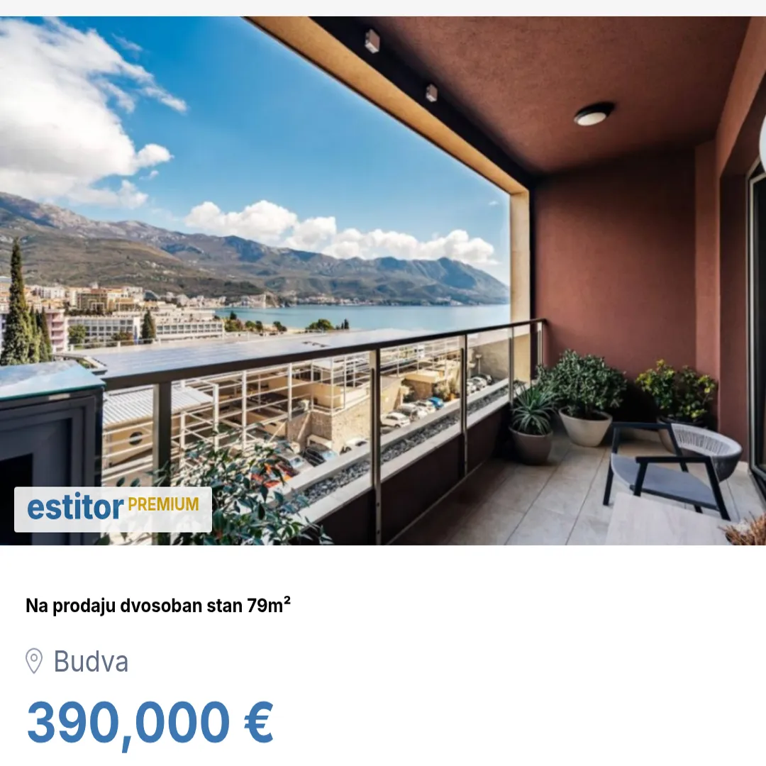Prodaja, dvosoban stan, 79m², Budva, Crna Gora