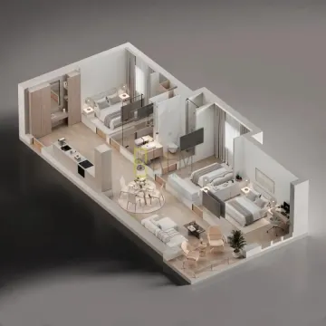 Three-dimensional view of the apartment layout. - image 9