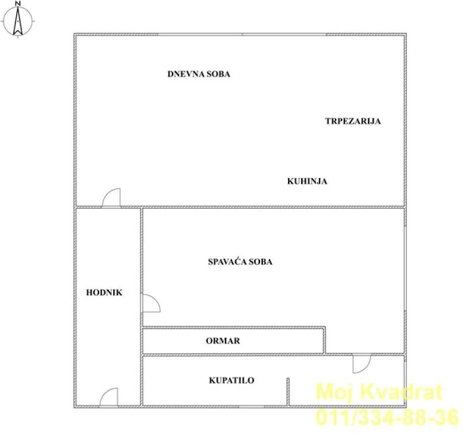 Sale, two bedroom apartment, 44m², Zemun Gornji Grad, Zemun Sve Podlokacije