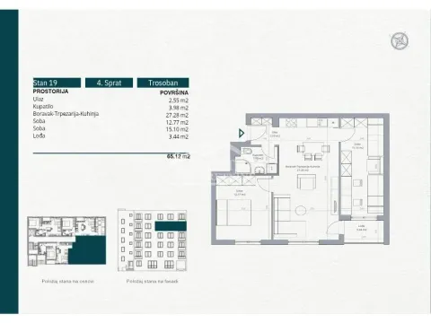 Prodaja, trosoban stan, 65m², Bežanija, Beograd - image 2