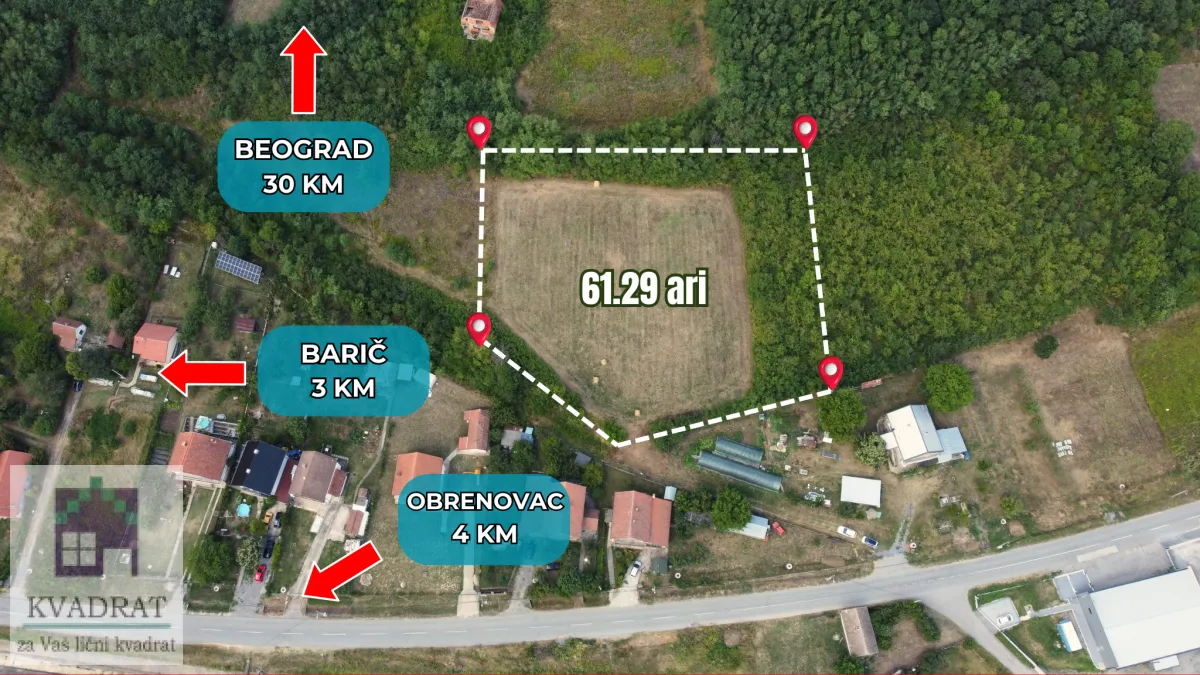 Prodaja, plac, 6100m², Obrenovac, Beograd