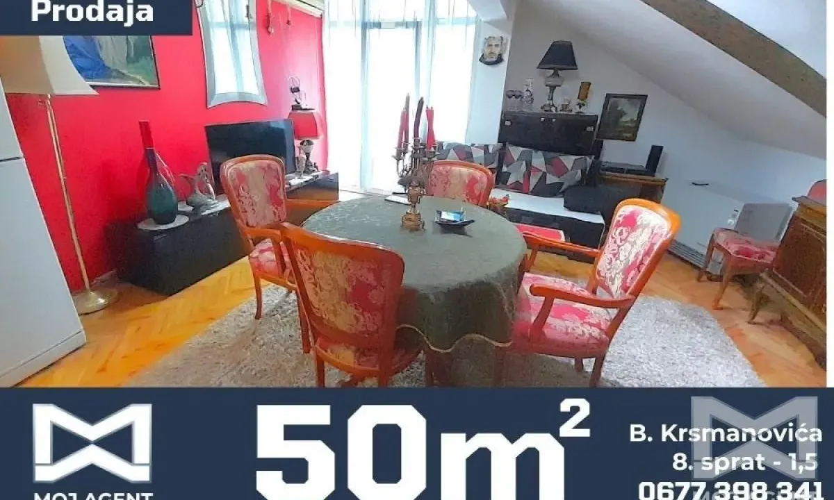 Sale, one bedroom apartment, 50m², Krive livade, Niš