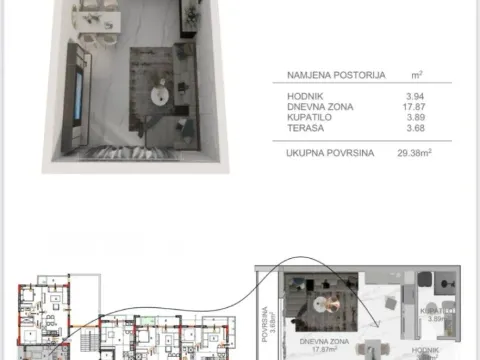 Sale, studio apartment, 32m², Ulcinj, Crna Gora - image 5