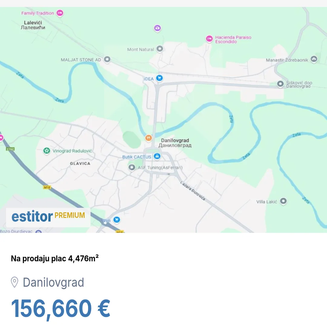 Sale, land lot, 4476m², Pažići, Danilovgrad