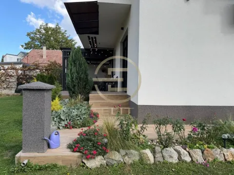 Pogled na uređeno dvorište i terasu kuće sa zelenilom i cvećem. - image 44