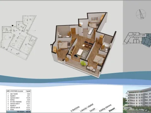 Sale, two bedroom apartment, 68m², Bečići, Budva - image 22