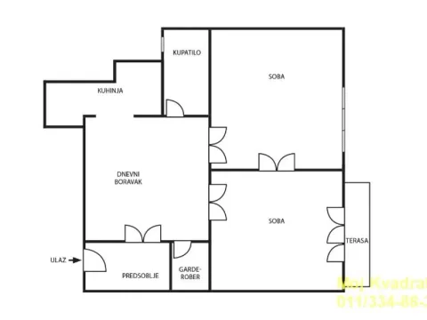 Rent, three bedroom apartment, 84m², Stari Grad, Beograd - image 18