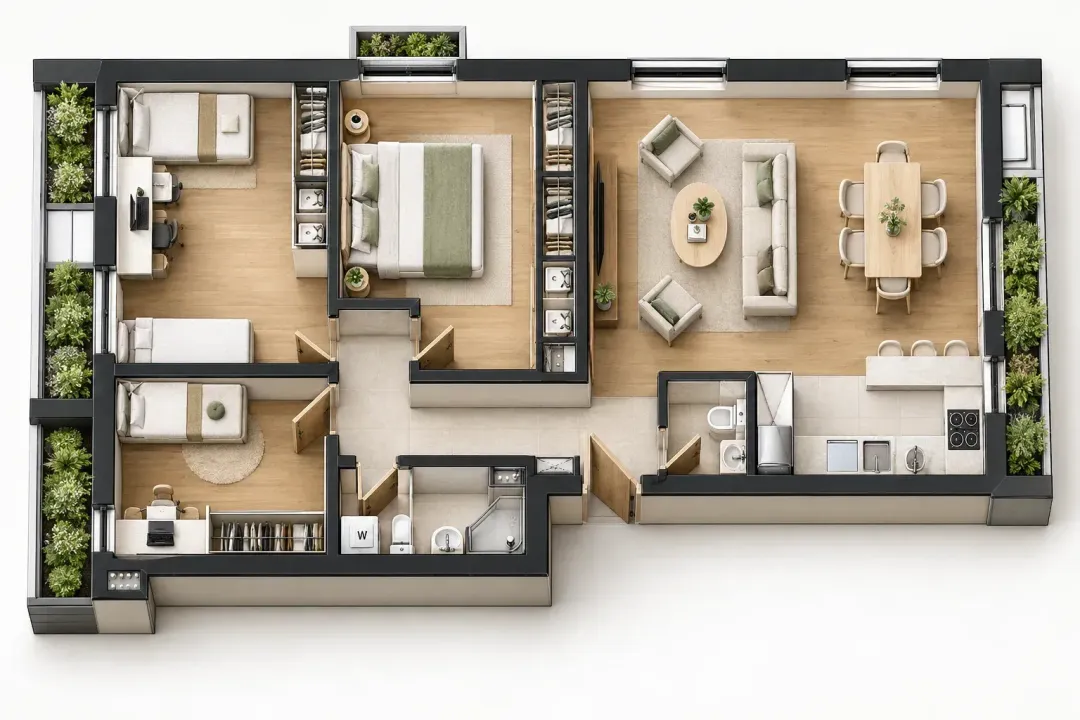 Sale, three bedroom apartment, 82m², Zabjelo, Podgorica