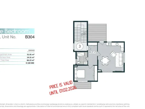 Sale, one bedroom apartment, 42m², Donja Lastva, Tivat - image 6