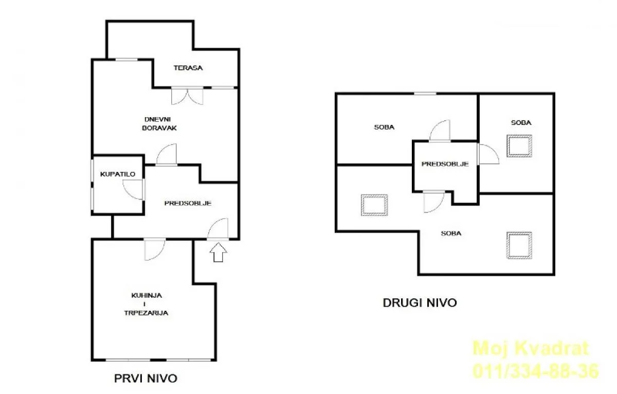 Sale, four bedroom apartment, 105m², Stari Grad, Beograd