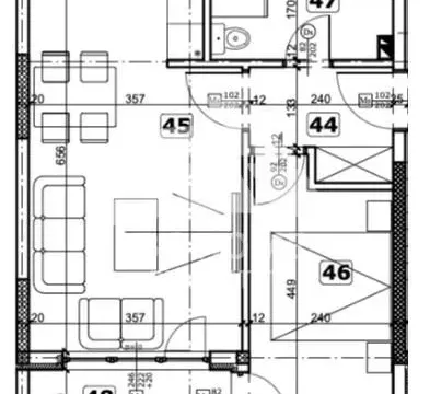 Sale, two bedroom apartment, 45m², Pančevo, Srbija - image 7