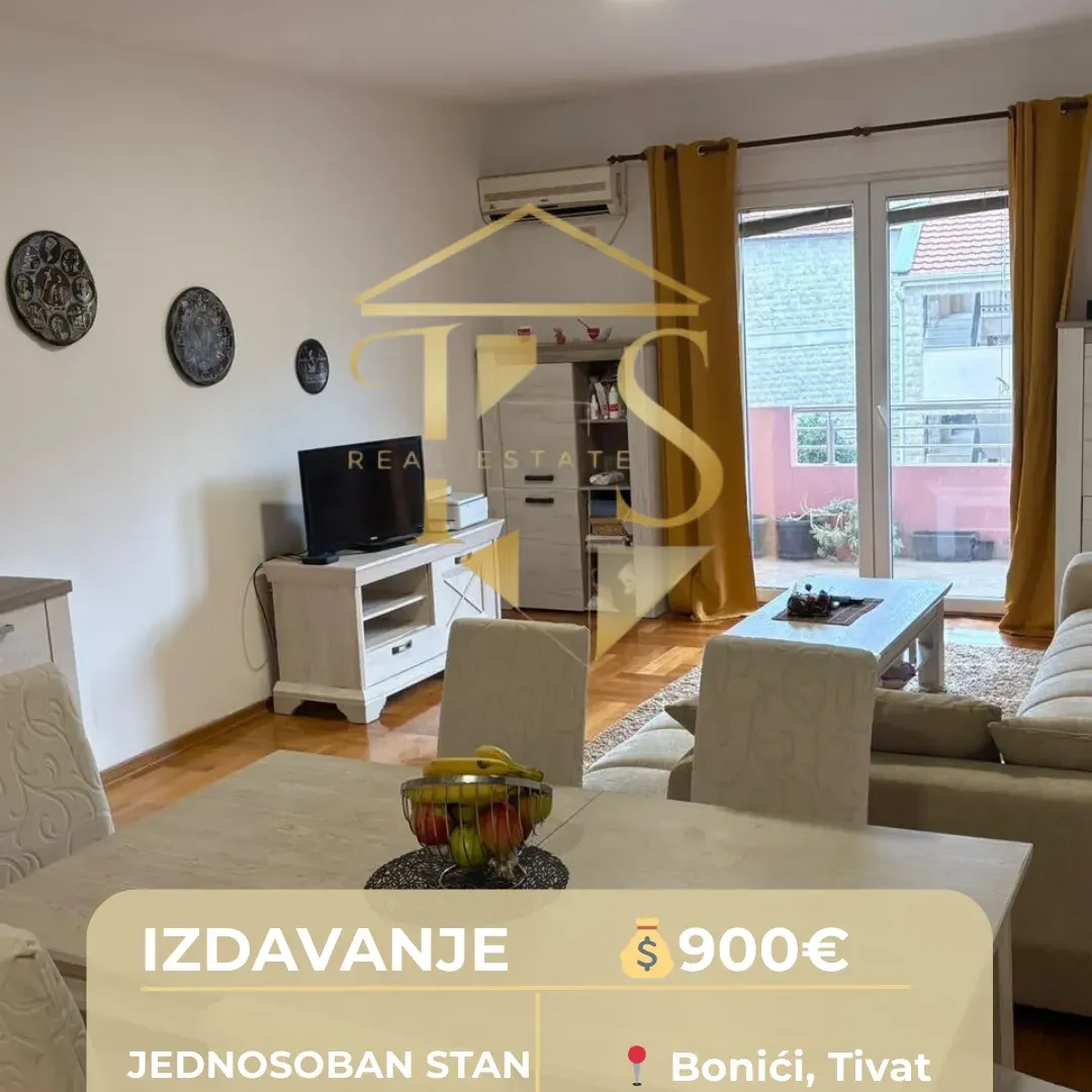 Izdavanje, jednosoban stan, 84m², Bonići, Tivat
