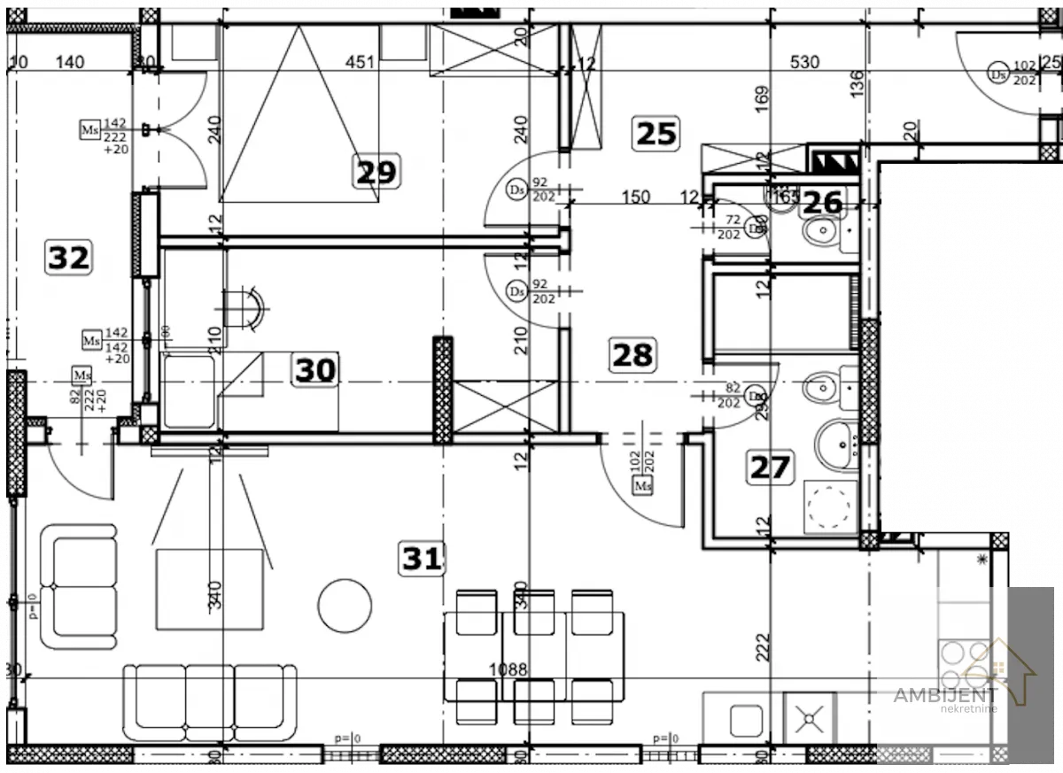 Sale, two bedroom apartment, 78m², Pančevo, Srbija