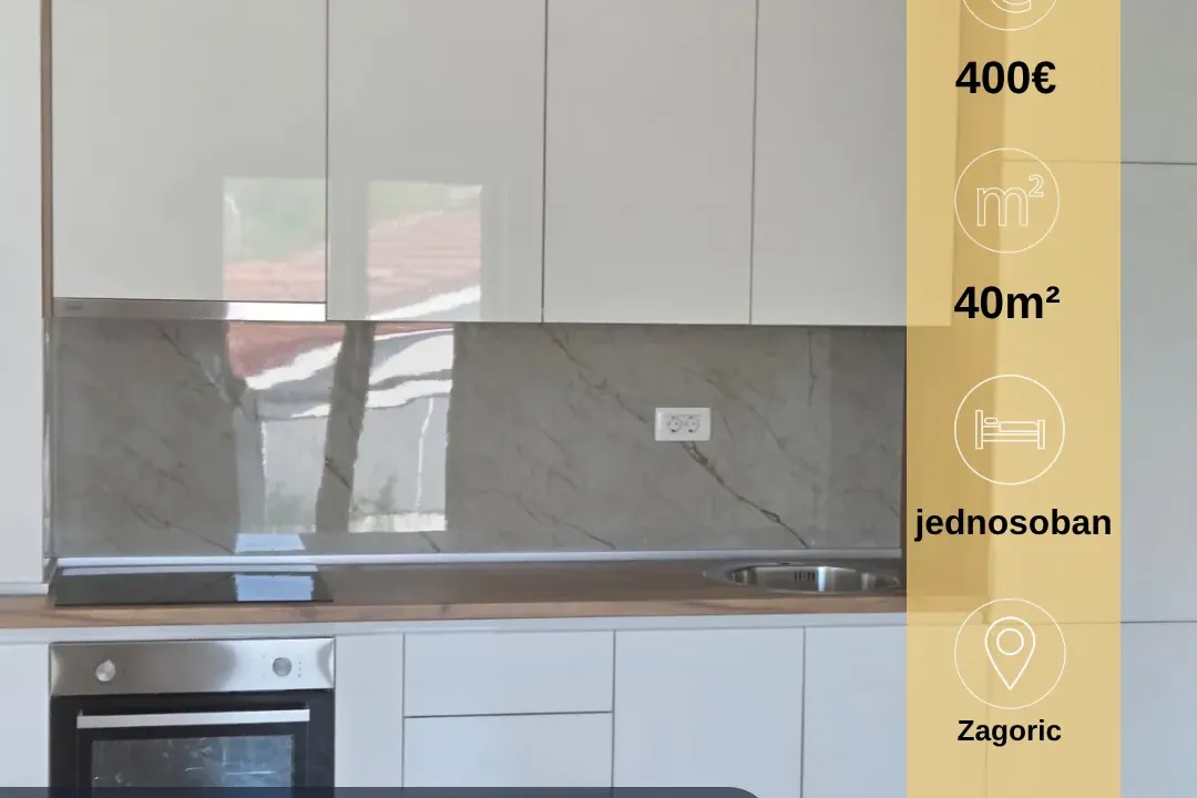 Rent, one bedroom apartment, 40m², Zagorič, Podgorica