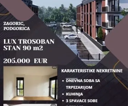 Sale, three bedroom apartment, 90m², Zagorič, Podgorica - image 1