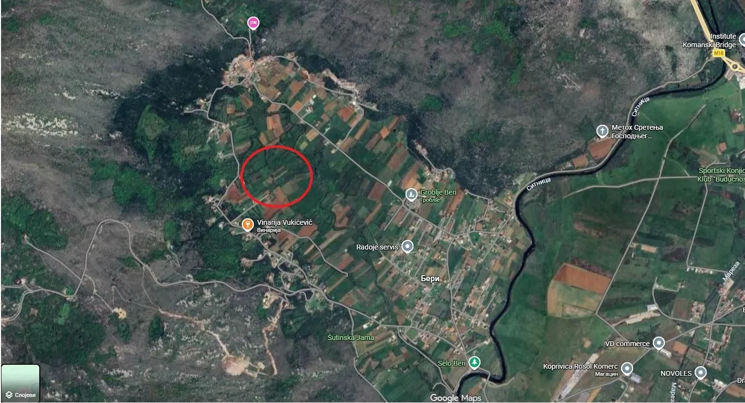 Prodaja, plac, 2245m², Beri, Podgorica