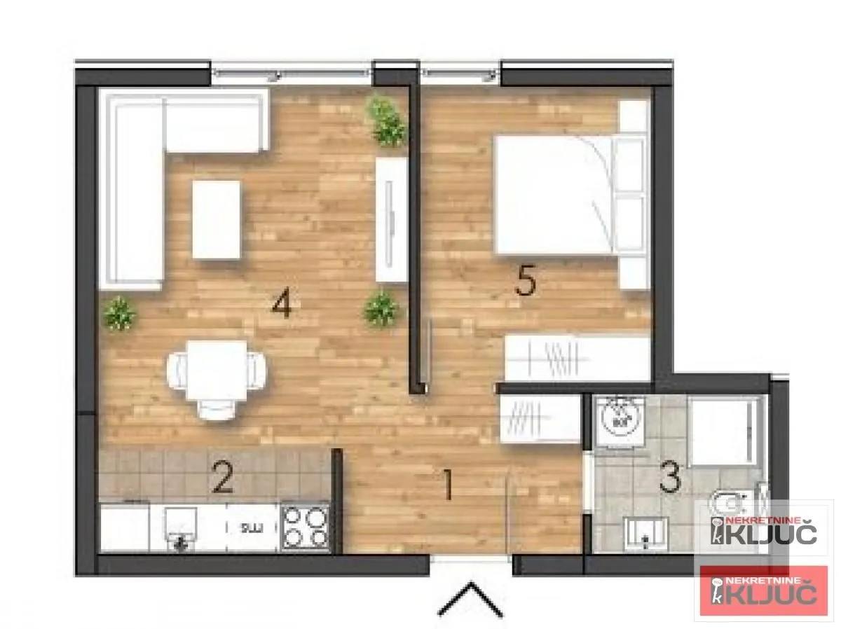 Sale, two bedroom apartment, 41m², Telep, Novi Sad Sve Podlokacije