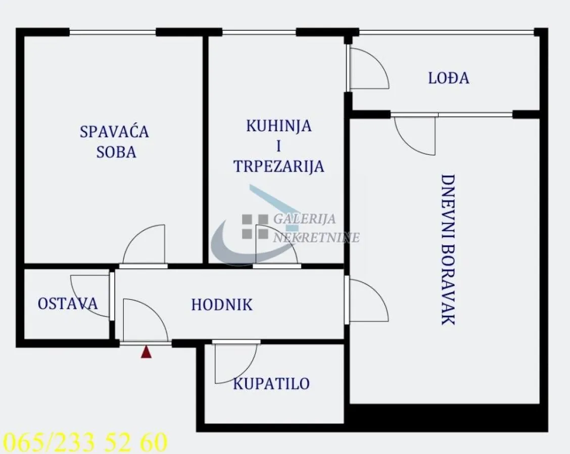 Prodaja, dvosoban stan, 55m², Kanarevo Brdo, Beograd