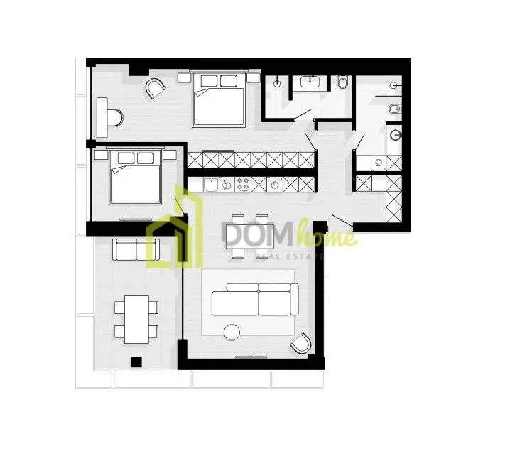 Prodaja, dvosoban stan, 105m², Sveti Stefan, Budva
