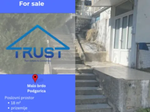 Prodaja, poslovni prostor, 18m2, Malo Brdo, Podgorica Prodaja, poslovni prostor, 18m2, Malo Brdo, Podgorica