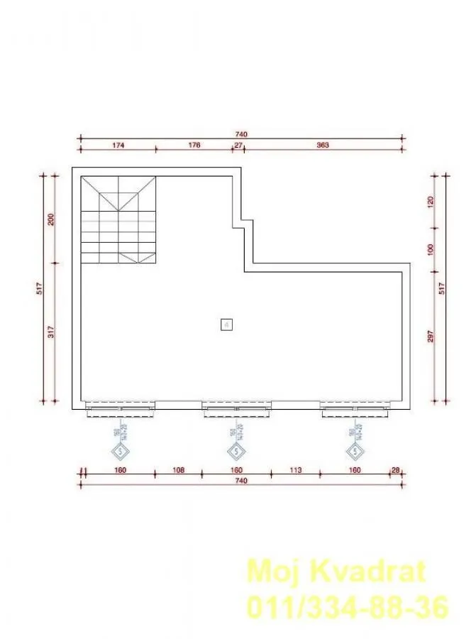 Sale, office space, 47m², Crveni Krst, Beograd