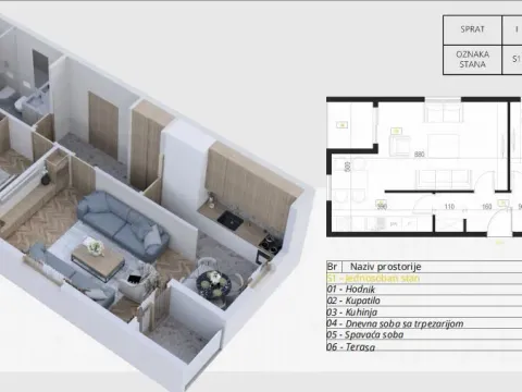 Sale, one bedroom apartment, 74m², Budva, Crna Gora - image 21