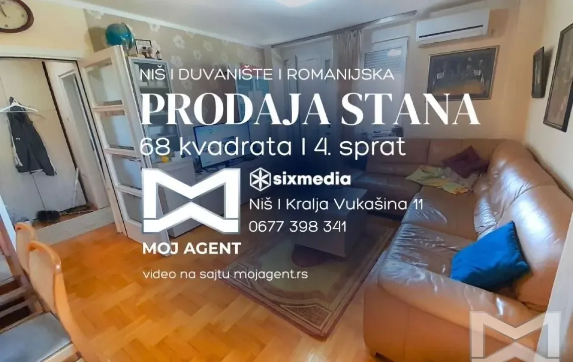 Sale, two bedroom apartment, 68m², Medijana, Niš