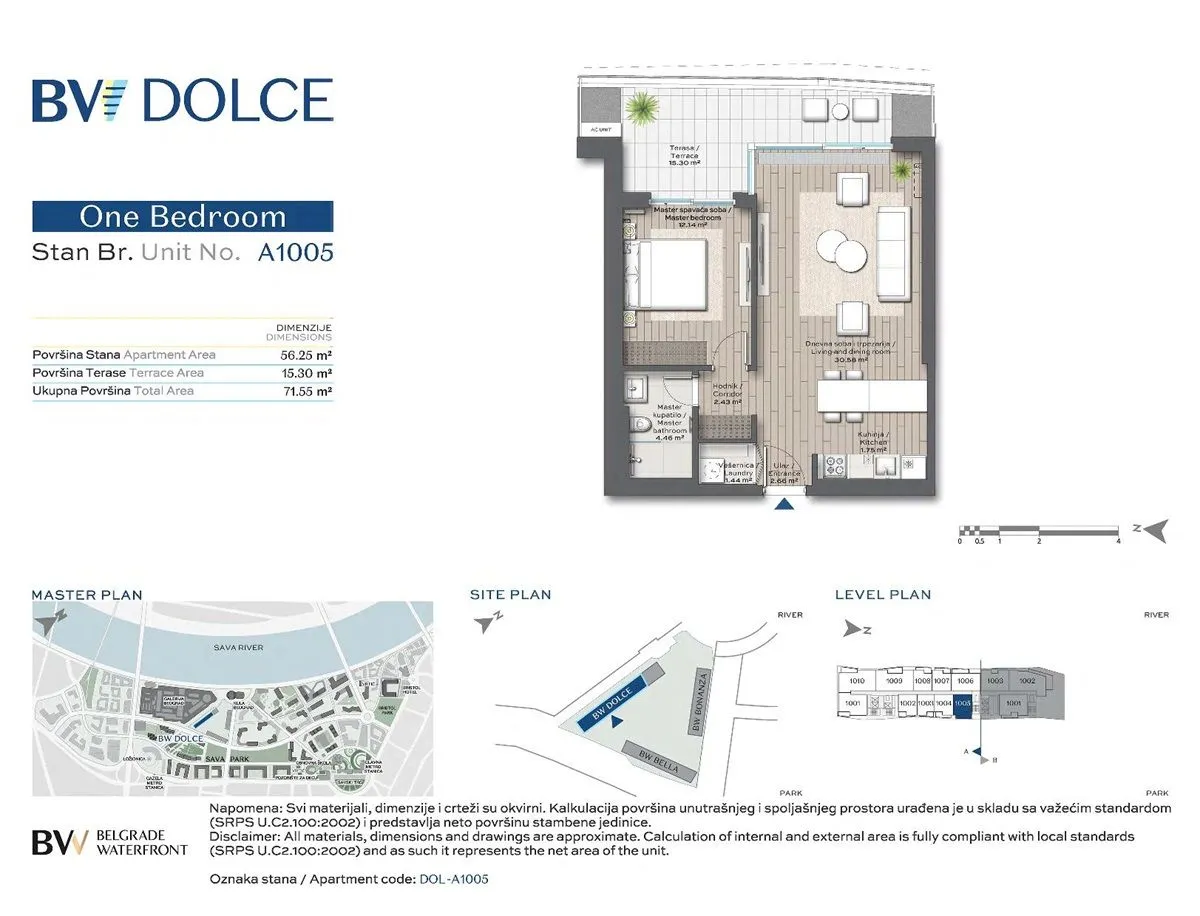 Prodaja, dvosoban stan, 72m², Beograd Na Vodi, Beograd
