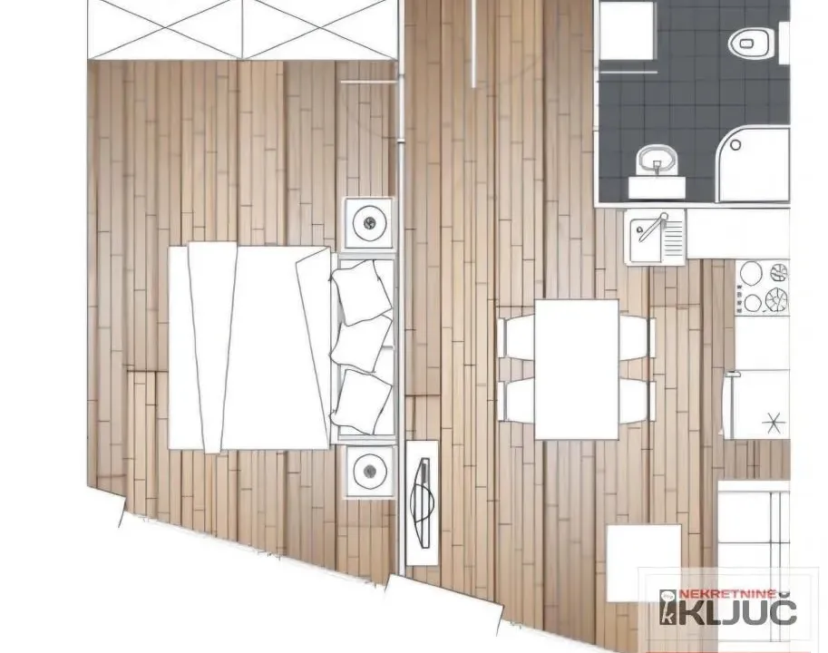 Sale, two bedroom apartment, 38m², Adice, Novi Sad Sve Podlokacije